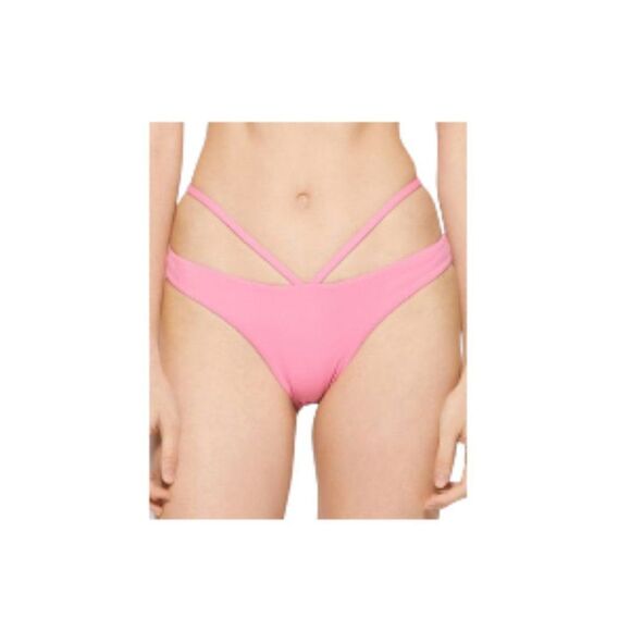 Jonathan Simkhai Emmalynn Bikini Bottoms Flamingo Pink Large NWT - Picture 1 of 1
